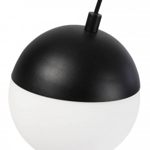 Lampada a sospensione sfera LED a binario magnetico 48V - 6W - 2700K - CRI90 - Nero