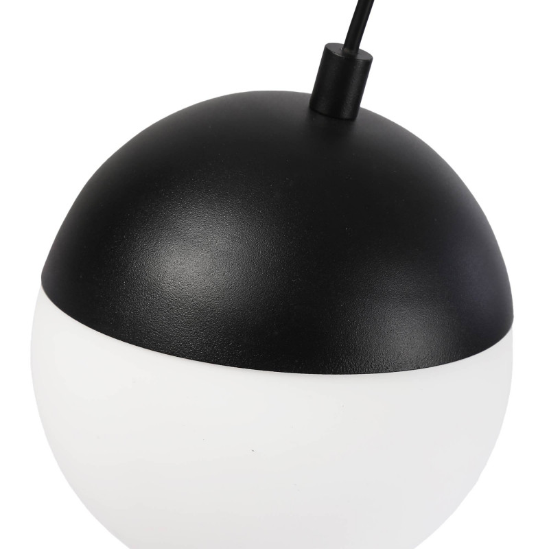 Lampada a sospensione sfera LED a binario magnetico 48V - 6W - 2700K - CRI90 - Nero Lampada a sospensione sfera LED a binario magnetico 48V - 6W - 2700K - CRI90 - Nero