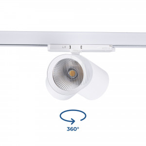 Faretto LED CCT a binario trifase - 40W - CRI 90 - Driver KGP - Bianco