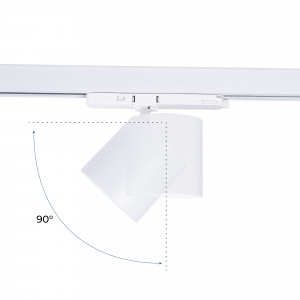 Faretto LED CCT a binario trifase - 40W - CRI 90 - Driver KGP - Bianco