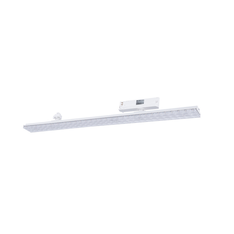 Faretto LED lineare orientabile a binario trifase - 40W - CCT - CRI90 - Driver KGP - Bianco