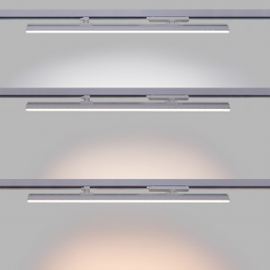Faretto LED lineare orientabile a binario trifase - 40W - CCT - CRI90 - Driver KGP - Bianco