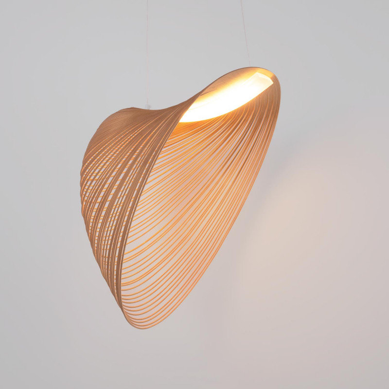 Lampada a sospensione di design in legno "Bogam 80" - 32W - ø 80cm