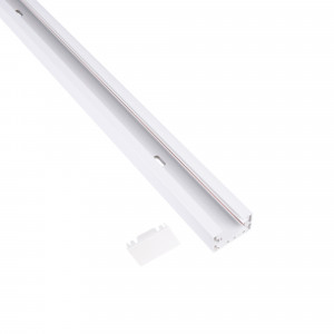 Binario monofase in PVC per faretti LED - Superficie - 2 metri