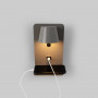 Pack x 2 - Lampada da lettura a parete con porta USB "BASKOP" - 6W - design verticale - Grigio