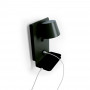 Pack x 2 - Lampada da lettura a parete con porta USB "BASKOP" - 6W - design verticale - Nero