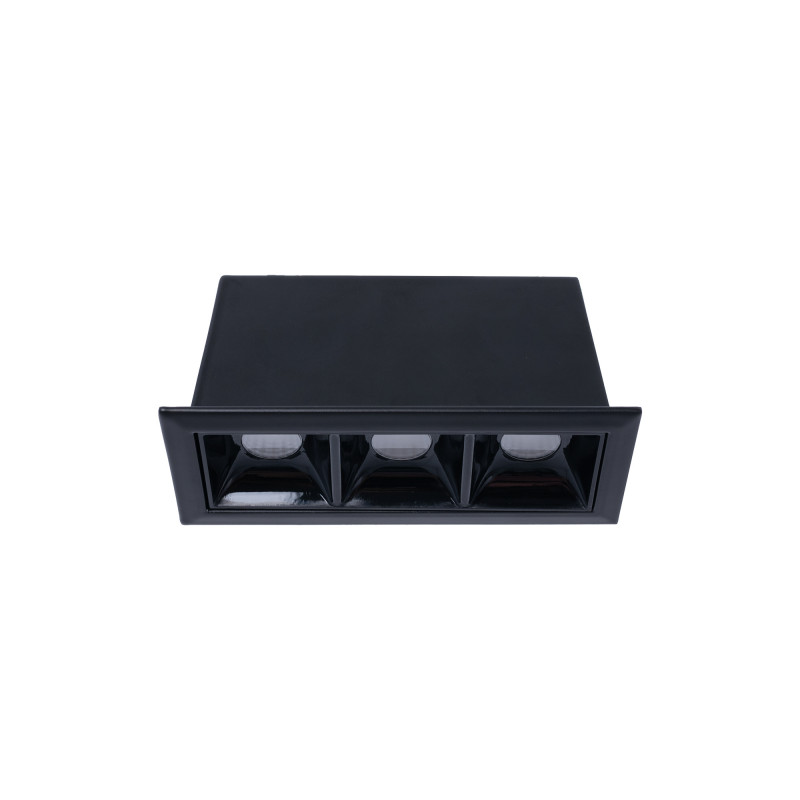 Downlight lineare LED da incasso 6W - UGR18 - CRI90 - Chip OSRAM - Nero Downlight lineare LED da incasso 6W - UGR18 - CRI90 - Chip OSRAM - Nero