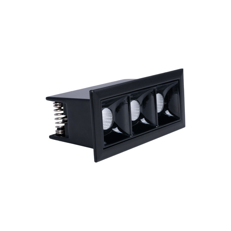 Downlight lineare LED da incasso 6W - UGR18 - CRI90 - Chip OSRAM - Nero Downlight lineare LED da incasso 6W - UGR18 - CRI90 - Chip OSRAM - Nero