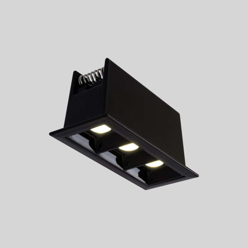 Downlight lineare LED da incasso 6W - UGR18 - CRI90 - Chip OSRAM - Nero Downlight lineare LED da incasso 6W - UGR18 - CRI90 - Chip OSRAM - Nero