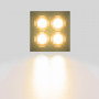 Downlight LED da incasso 8W - 4 faretti - UGR18 - CRI90 - Chip OSRAM - Nero