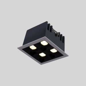 Downlight quadrato LED da incasso 8W - 4 faretti - UGR18 - CRI90 - Chip OSRAM - Bianco