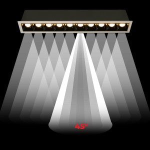 Downlight lineare LED da incasso 20W - UGR18 - CRI90 - Chip OSRAM - Bianco