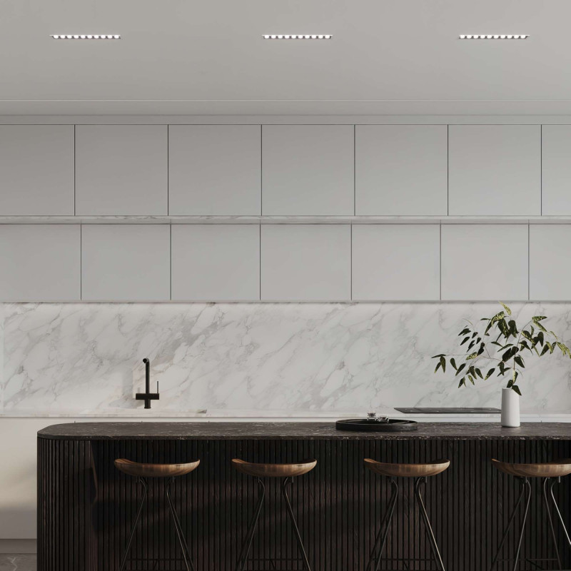 Downlight lineare LED da incasso 20W - UGR18 - CRI90 - Chip OSRAM - Bianco Downlight lineare LED da incasso 20W - UGR18 - CRI90 - Chip OSRAM - Bianco