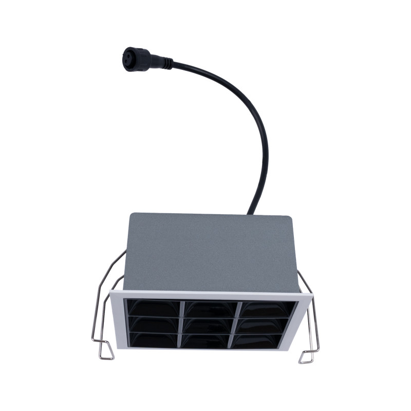 Downlight LED quadrato da incasso 18W - 9 faretti - UGR18 - CRI90 - Chip OSRAM - Bianco Downlight LED quadrato da incasso 18W - 9 faretti - UGR18 - CRI90 - Chip OSRAM - Bianco