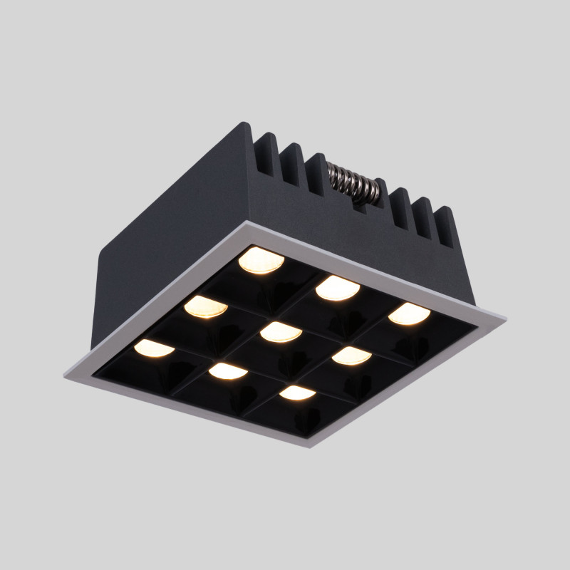 Downlight LED quadrato da incasso 18W - 9 faretti - UGR18 - CRI90 - Chip OSRAM - Bianco Downlight LED quadrato da incasso 18W - 9 faretti - UGR18 - CRI90 - Chip OSRAM - Bianco