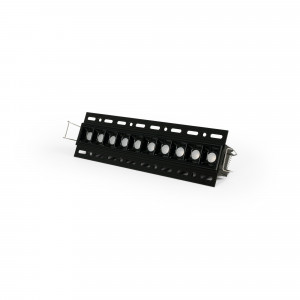 Foco lineal LED integrable en pladur - 20W - UGR18 - CRI90 - Negro