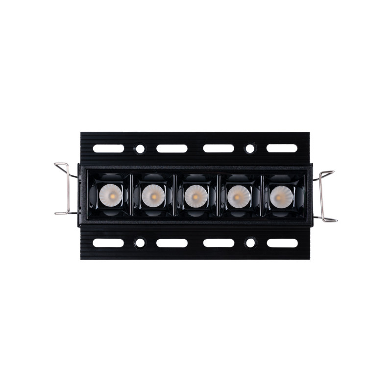 Faretto lineare LED incasso a scomparsa - 12W - UGR18 - CRI90 - Nero
