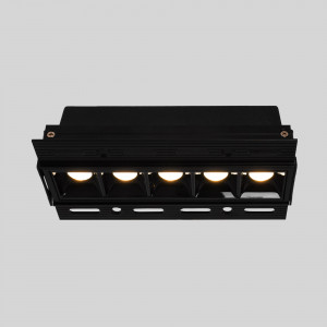 Faretto lineare LED incasso a scomparsa - 12W - UGR18 - CRI90 - Nero