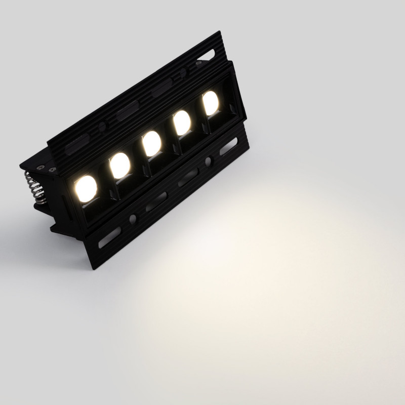 Faretto lineare LED incasso a scomparsa - 12W - UGR18 - CRI90 - Nero Faretto lineare LED incasso a scomparsa - 12W - UGR18 - CRI90 - Nero