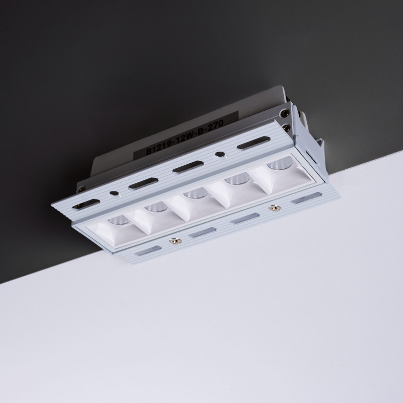 Faretto lineare LED incasso a scomparsa - 12W - UGR18 - CRI90 - Bianco Faretto lineare LED incasso a scomparsa - 12W - UGR18 - CRI90 - Bianco