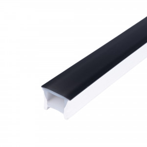 Guaina flessibile in silicone nero per convertire la striscia LED in neon - 16x16mm - 5m - Flessione verticale