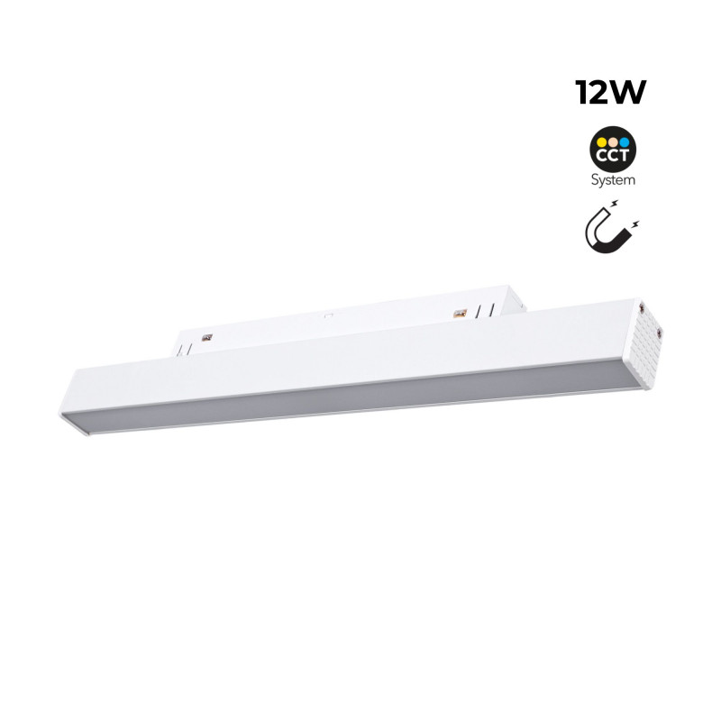 Apparecchio lineare opalino CCT a binario magnetico - 12W - Mi Light - Bianco Apparecchio lineare opalino CCT a binario magnetico - 12W - Mi Light - Bianco