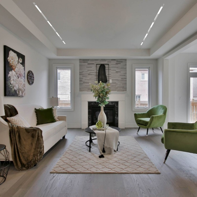 Apparecchio lineare opalino CCT a binario magnetico - 12W - Mi Light - Bianco Apparecchio lineare opalino CCT a binario magnetico - 12W - Mi Light - Bianco