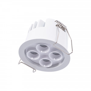 Downlight LED rotondo da incasso 8W - Chip Osram - UGR18 - Taglio Ø 58mm - Bianco