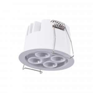 Downlight LED rotondo da incasso 8W - Chip Osram - UGR18 - Taglio Ø 58mm - Bianco