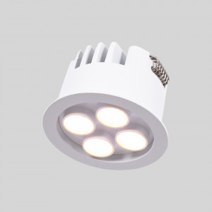 Downlight LED rotondo da incasso 8W - Chip Osram - UGR18 - Taglio Ø 58mm - Bianco