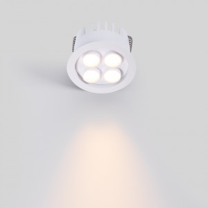 Downlight LED rotondo da incasso 8W - Chip Osram - UGR18 - Taglio Ø 58mm - Bianco