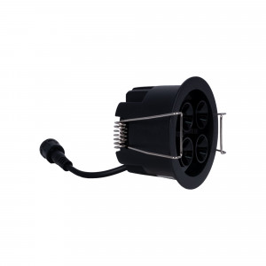 Downlight LED rotondo da incasso 8W - Chip Osram - UGR18 - Taglio Ø 58mm - Nero