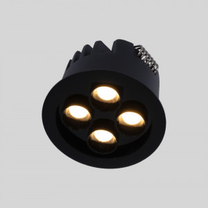 Downlight LED rotondo da incasso 8W - Chip Osram - UGR18 - Taglio Ø 58mm - Nero