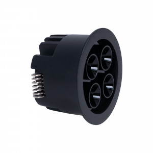 Downlight LED rotondo da incasso 8W - Chip Osram - UGR18 - Taglio Ø 58mm - Nero