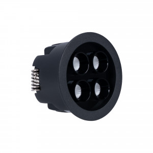 Downlight LED rotondo da incasso 8W - Chip Osram - UGR18 - Taglio Ø 58mm - Nero