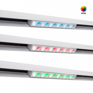 Apparecchio lineare RGB + CCT a binario magnetico - 6W - UGR18 - Mi Light - Bianco