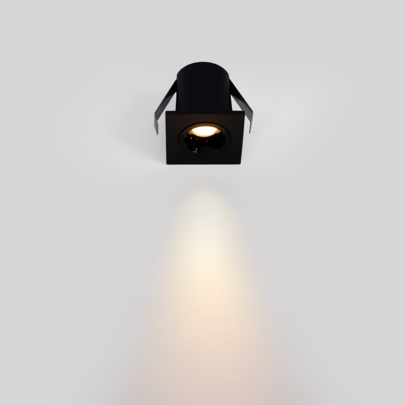 Downlight LED quadrato da incasso 2W - Chip Osram - UGR18 - Taglio Ø 25mm - Nero Downlight LED quadrato da incasso 2W - Chip Osram - UGR18 - Taglio Ø 25mm - Nero