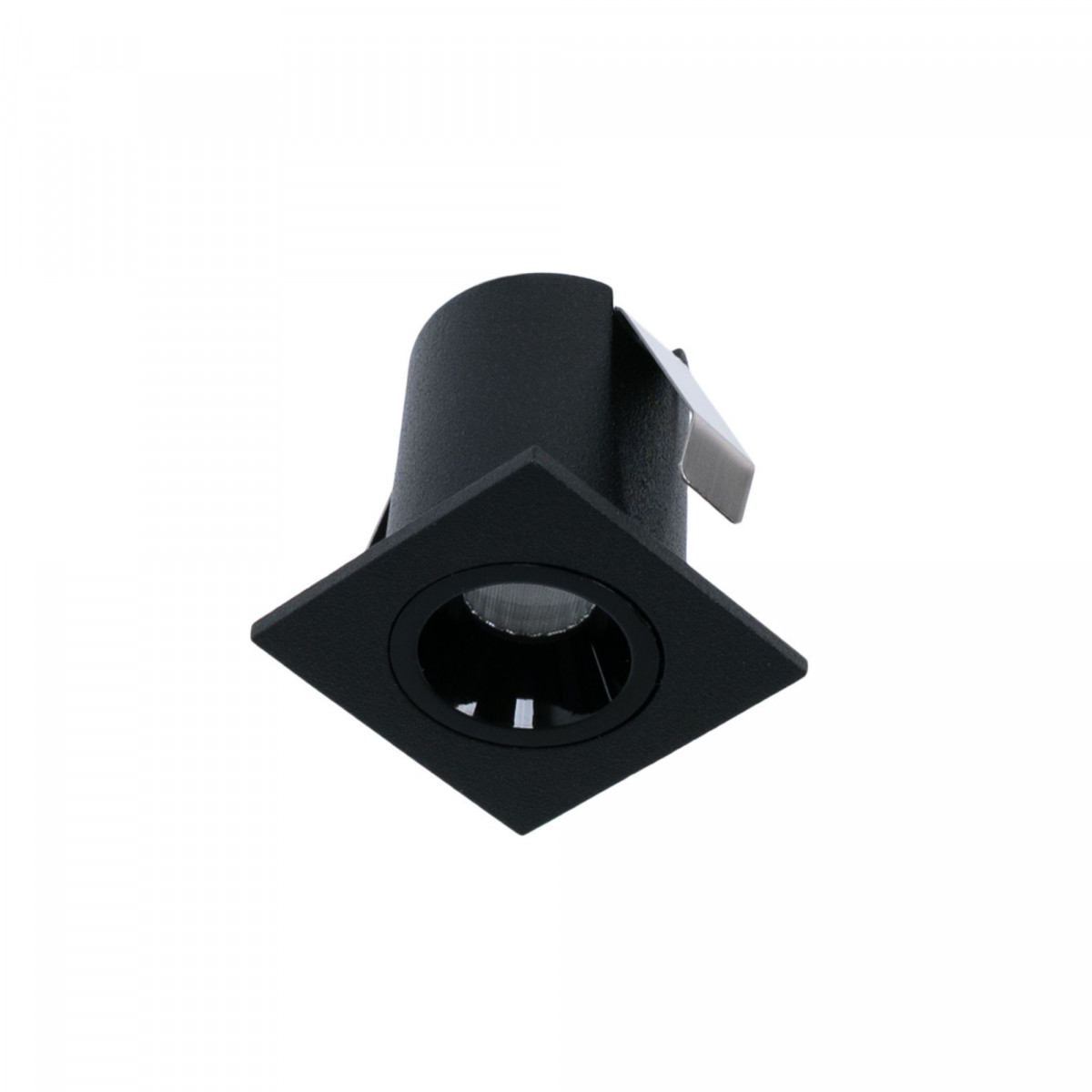 Downlight LED quadrato da incasso 2W - Chip Osram - UGR18 - Taglio Ø 25mm - Nero