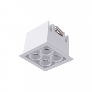 Downlight LED quadrato da incasso 8W - Chip Osram - UGR18 - Taglio 48 x 48 mm - Bianco