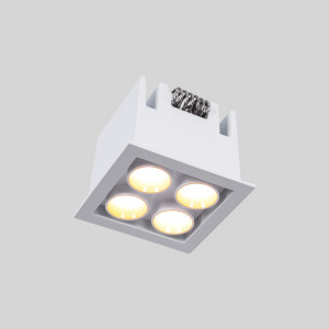 Downlight LED quadrato da incasso 8W - Chip Osram - UGR18 - Taglio 48 x 48 mm - Bianco