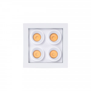 Downlight LED quadrato da incasso 8W - Chip Osram - UGR18 - Taglio 48 x 48 mm - Bianco