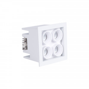 Downlight LED quadrato da incasso 8W - Chip Osram - UGR18 - Taglio 48 x 48 mm - Bianco