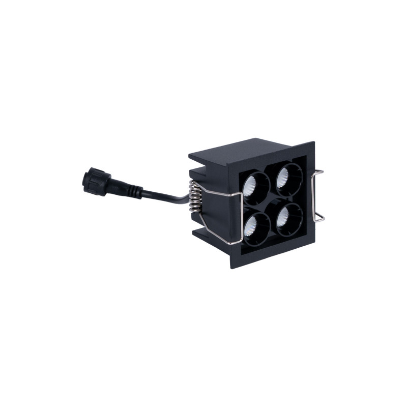 Downlight LED quadrato da incasso 8W - Chip Osram - UGR18 - Taglio 48 x 48 mm - Nero Downlight LED quadrato da incasso 8W - Chip Osram - UGR18 - Taglio 48 x 48 mm - Nero