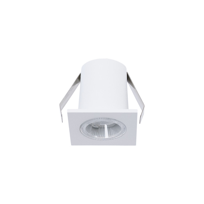 Downlight LED quadrato da incasso 2W - Chip Osram - UGR18 - Taglio Ø 25mm - Bianco