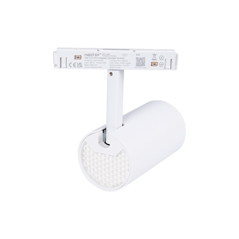 Faretto LED CCT a binario magnetico 48V - 12W - Mi Light - Bianco Faretto LED CCT a binario magnetico 48V - 12W - Mi Light - Bianco