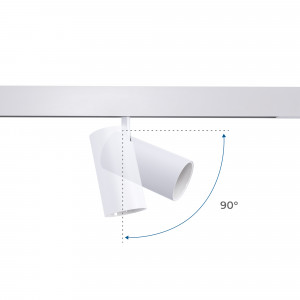 Faretto LED a binario magnetico RGB + CCT - 48V - 25W - Mi Light - Bianco