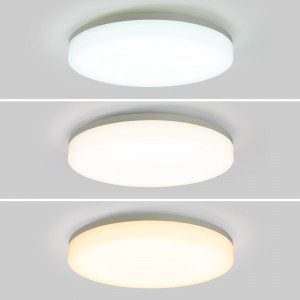 Plafoniera LED CCT con sensore di movimento a microonde - 24W - Ø33cm - IP65