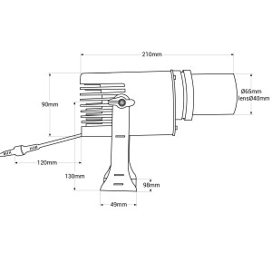 Faretto LED GOBO 20W ruotabile per esterno - IP65