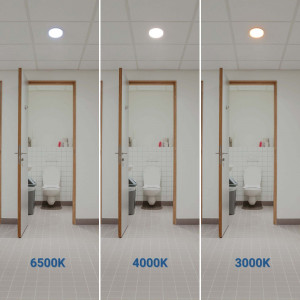 Plafoniera LED CCT con sensore di movimento a microonde - 24W - Ø33cm - IP65