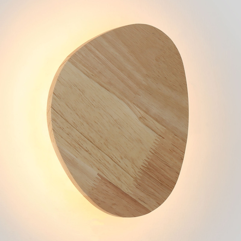 Applique in legno "Eclipse 3" 12W - Luce calda